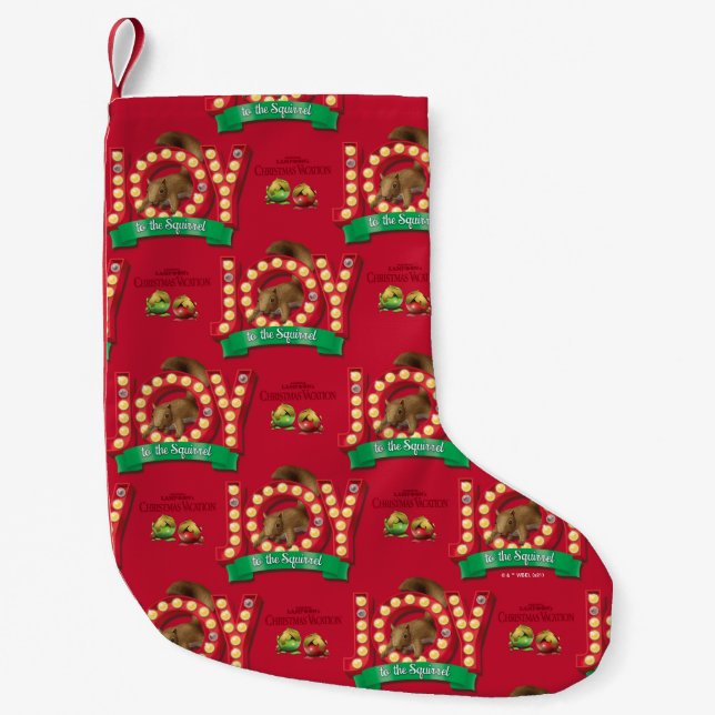 Weihnachtsfeiertag | Freude am Eichhörnchenmuster Kleiner Weihnachtsstrumpf (Vorderseite)