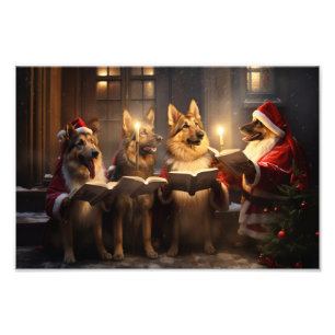 Weihnachtsfeiertag für deutsche Hirten Fotodruck
