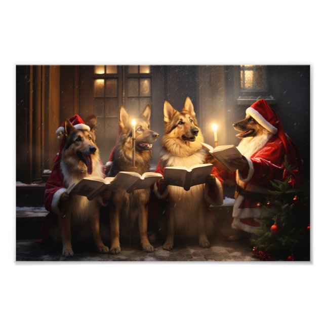 Weihnachtsfeiertag für deutsche Hirten Fotodruck (Vorne)