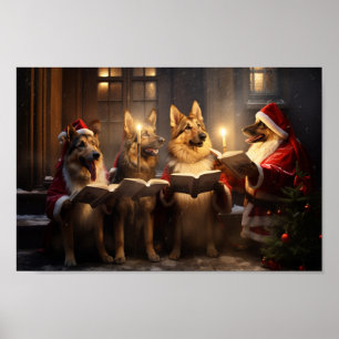 Weihnachtsfeiertag für deutsche Hirten Poster