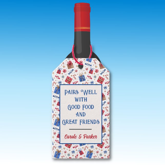 Weihnachtsfeiertag für ein Geschenk für Getränke Geschenkanhänger (Von Creator hochgeladen)