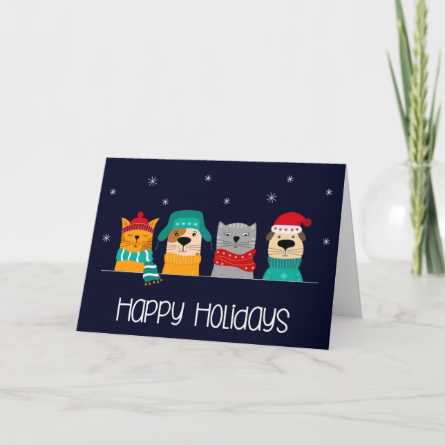 Weihnachtsfeiertag für Haustiere Karte (Vorderseite)