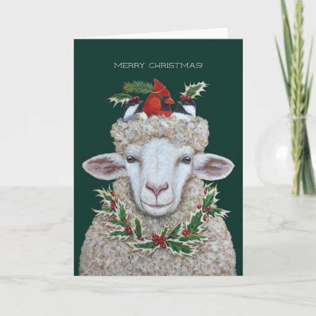 Weihnachtsfeiertag gefaltet Grußkarte Feiertagskarte (Vorderseite)