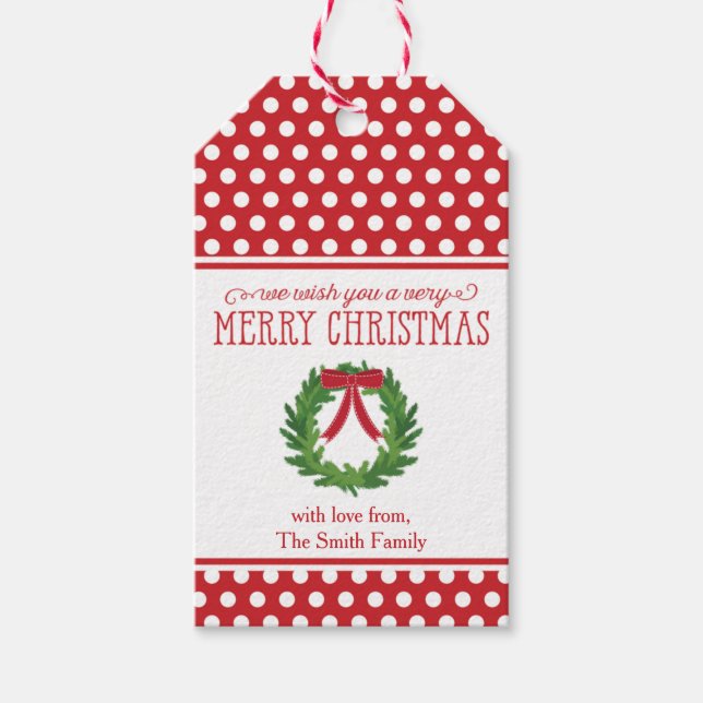 Weihnachtsfeiertag Geschenkanhänger (Vorderseite)