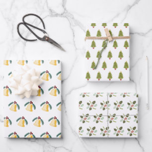 Weihnachtsfeiertag Geschenkpapier Set