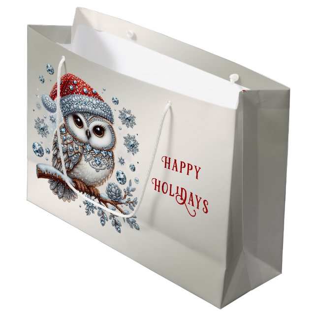 Weihnachtsfeiertag Geschenktasche Große Geschenktüte (Vorderseite Schrägansicht)