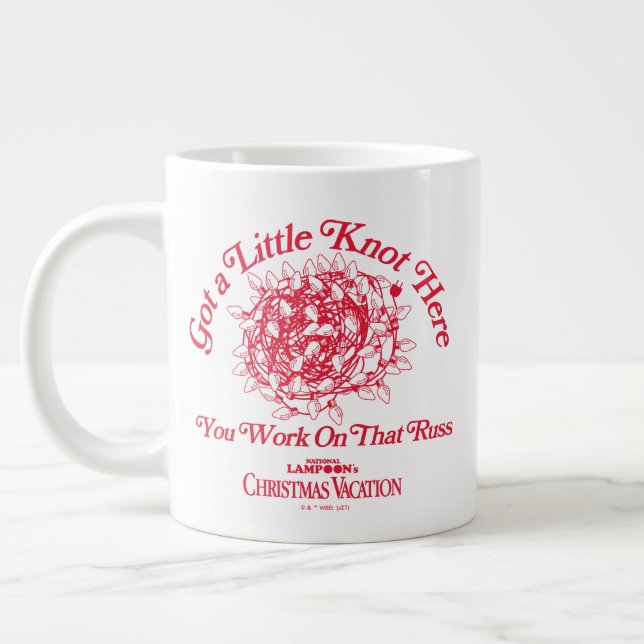 Weihnachtsfeiertag | Gib hier ein kleines Knoten Jumbo-Tasse (Links)