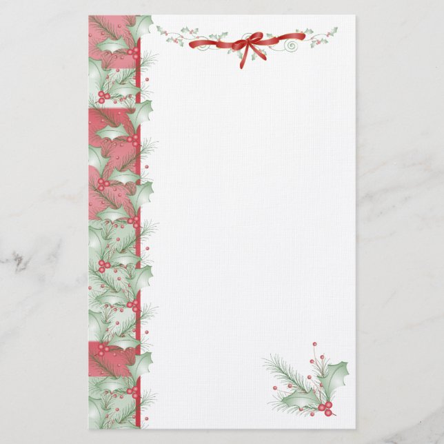 Weihnachtsfeiertag_Glückliche Heilige Tage Briefpapier (Vorderseite)
