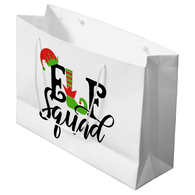 Weihnachtsfeiertag Große Geschenktüte (Vorderseite Schrägansicht)