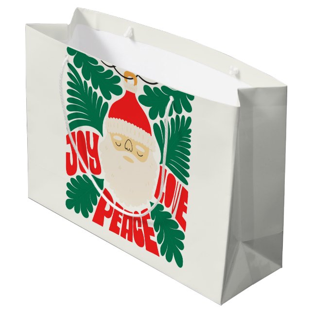 Weihnachtsfeiertag Große Geschenktüte (Rückseite Schrägansicht)