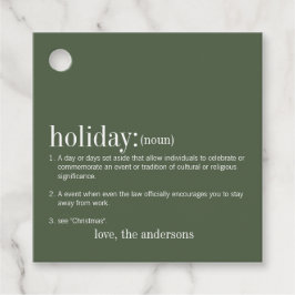 Weihnachtsfeiertag Grün Geschenkanhänger