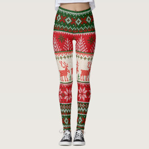 Weihnachtsfeiertag Grün Rot Leggings