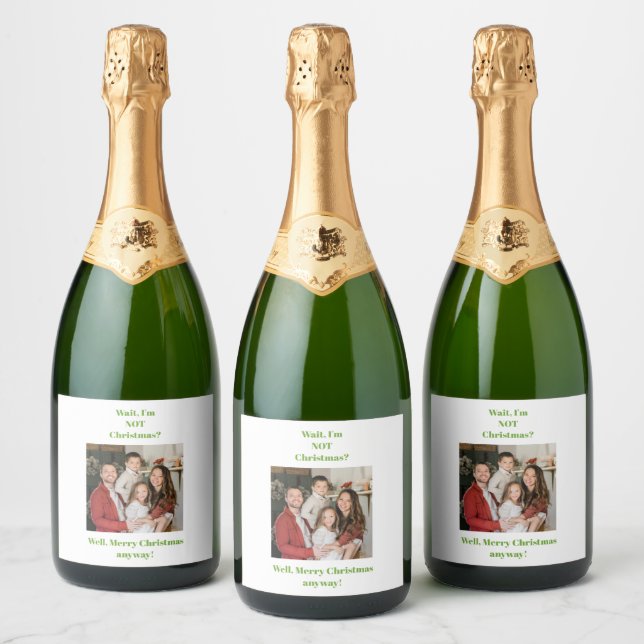 Weihnachtsfeiertag grüner Text Foto (Flaschen)