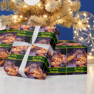 Weihnachtsfeiertag hell Personalisiert Geschenkpapier