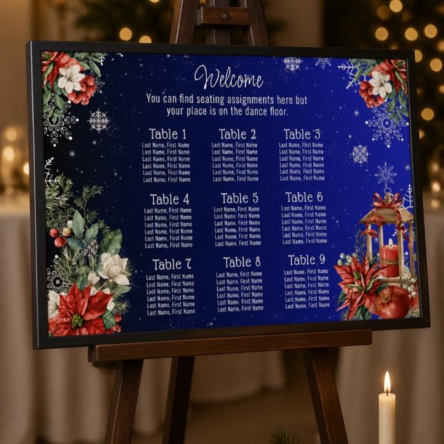 Weihnachtsfeiertag - Hochzeitstabelle Poster (Von Creator hochgeladen)