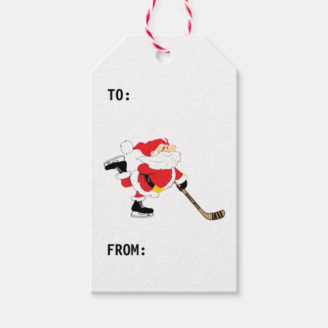 Weihnachtsfeiertag Hockey Weihnachtsfeiertag Geschenkanhänger (Vorderseite)