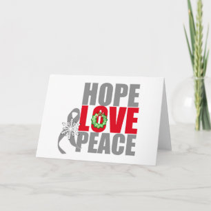 Weihnachtsfeiertag Hoffnung Liebe Frieden Gehirnkr Feiertagskarte