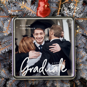 Weihnachtsfeiertag im Foto Modernes Drehbuch Ornament Aus Metall