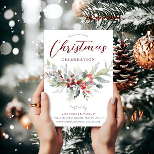 Weihnachtsfeiertag im Unternehmen - Festsamsbüros  Einladung