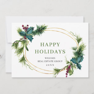 Weihnachtsfeiertag im Unternehmen Rustikaler Gruß Feiertagskarte