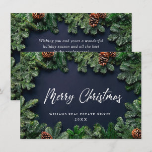 Weihnachtsfeiertag im Unternehmen Rustikaler Gruß Feiertagskarte