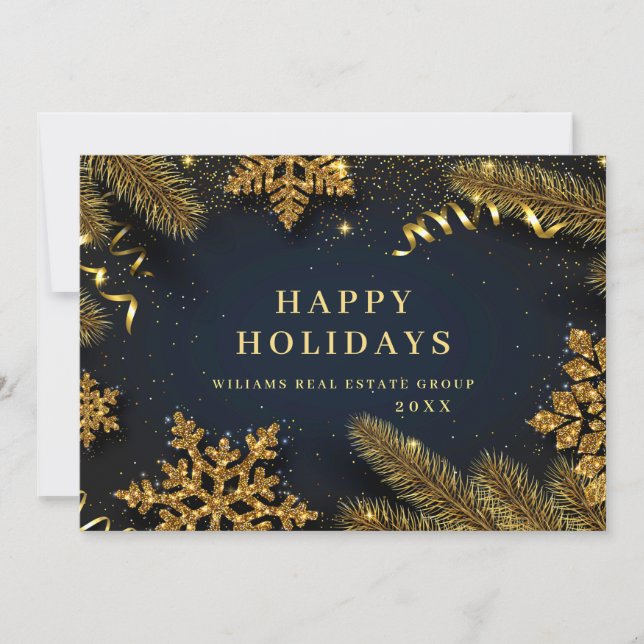 Weihnachtsfeiertag im Unternehmen Rustikaler Gruß Feiertagskarte (Vorderseite)