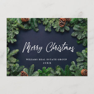Weihnachtsfeiertag im Unternehmen Rustikaler Gruß Feiertagskarte