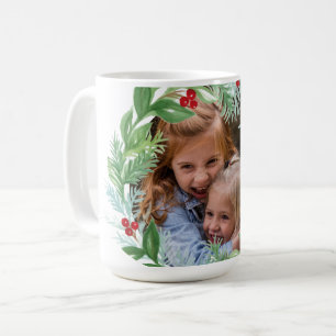 Weihnachtsfeiertag im Wasser FOTO Wreath Kaffeetasse