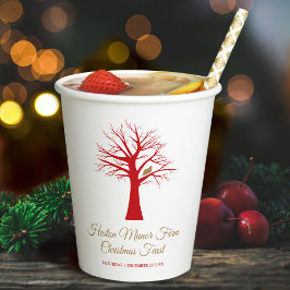 Weihnachtsfeiertag in einem Baum Pappbecher