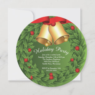 Weihnachtsfeiertag in Holly Wreath Einladung