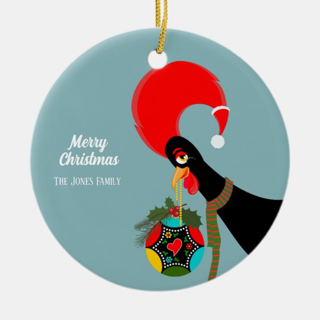 Weihnachtsfeiertag in Portugal Keramik Ornament (Vorne)