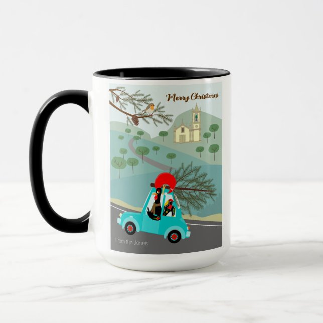 Weihnachtsfeiertag in Portugal Tasse (Links)