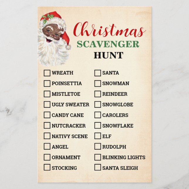 Weihnachtsfeiertag Jagd Weihnachtsspielkarte Flyer (Vorne)
