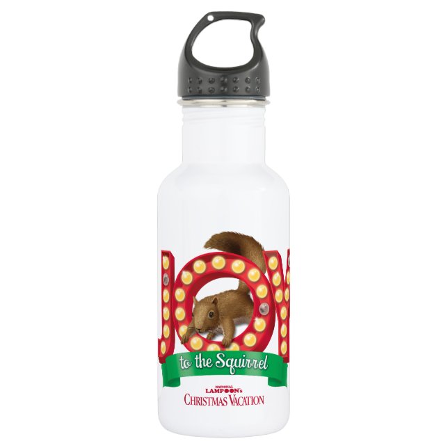 Weihnachtsfeiertag | Joto the Eichhörnchen Edelstahlflasche (Vorderseite)