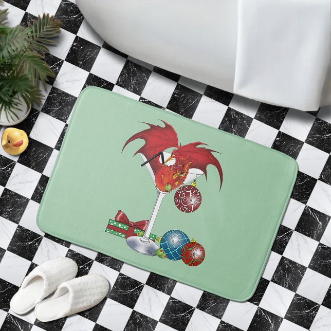 Weihnachtsfeiertag Joy Dragon Badematte (Von Creator hochgeladen)