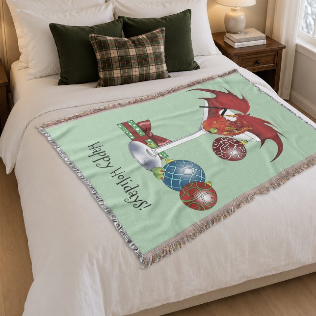 Weihnachtsfeiertag Joy Dragon Decke (Von Creator hochgeladen)