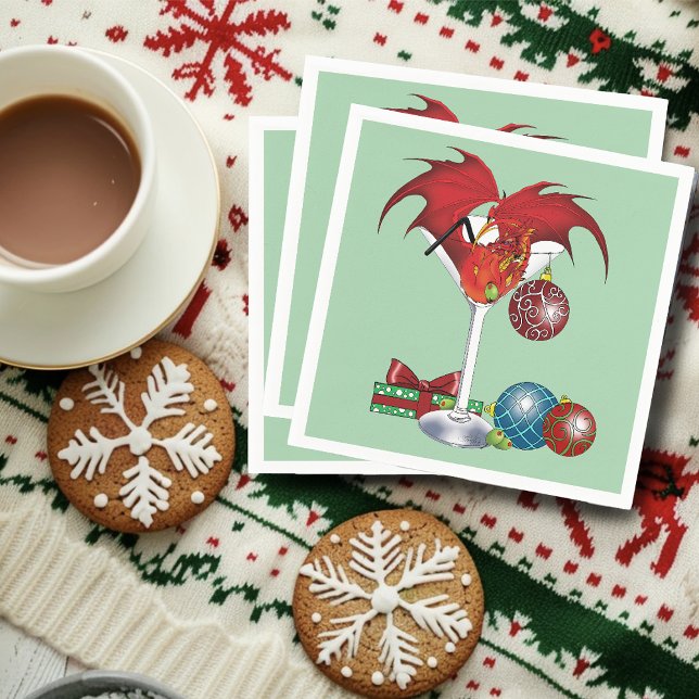 Weihnachtsfeiertag Joy Dragon Serviette (Von Creator hochgeladen)