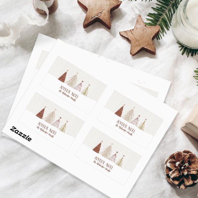 Weihnachtsfeiertag Joyeux Weihnachten Party Chic Rechteckiger Aufkleber (Von Creator hochgeladen)