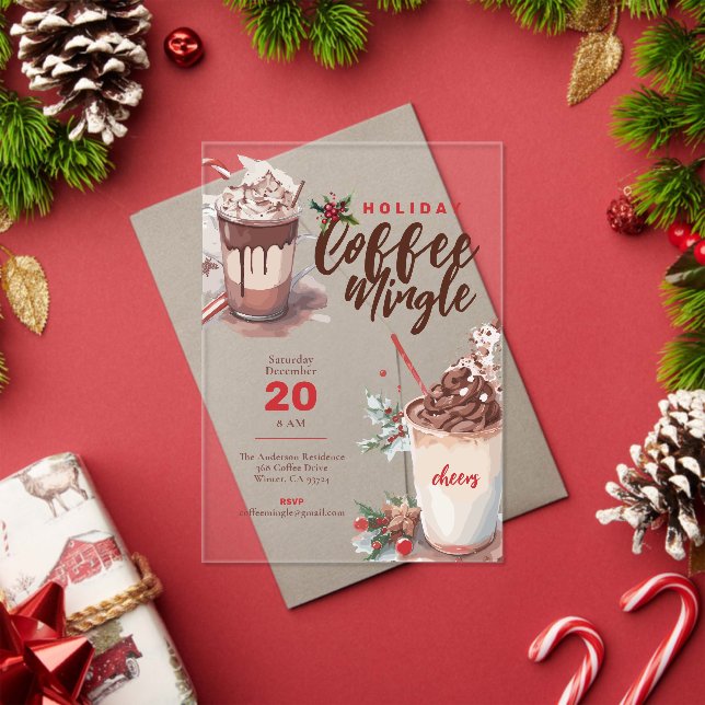 Weihnachtsfeiertag Kaffeepause Feierabend Acryleinladungen (Insitu (Feiertag))