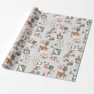 Weihnachtsfeiertag - Kalender-Umschlagpapier Geschenkpapier