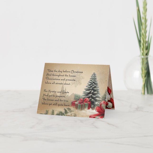 Weihnachtsfeiertag Karte (Vorderseite)