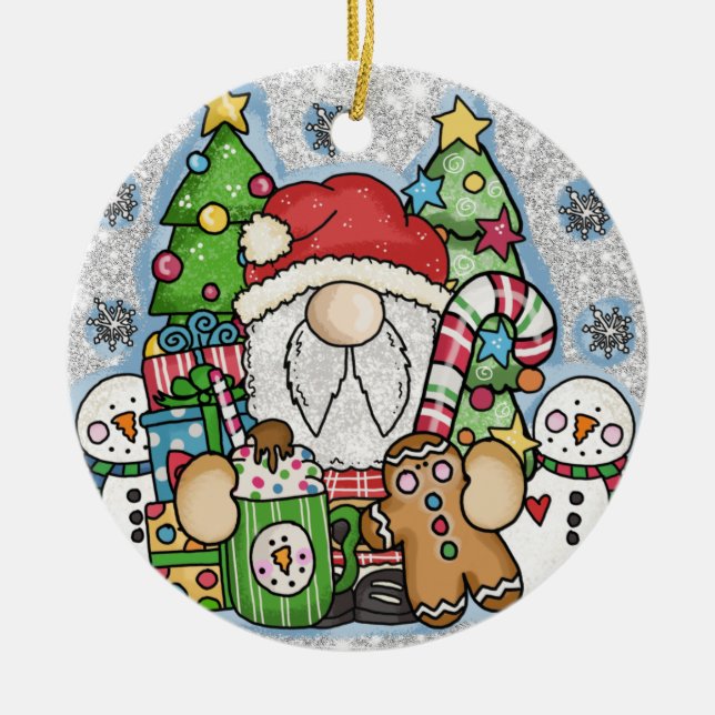 Weihnachtsfeiertag Keramik Ornament (Vorne)