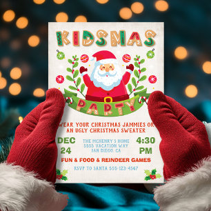 Weihnachtsfeiertag Kinderkind's Party Einladung