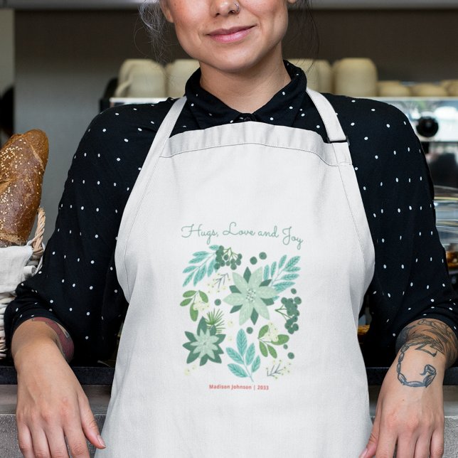 Weihnachtsfeiertag Lange Schürze (Floral Christmas Holiday Long Apron)