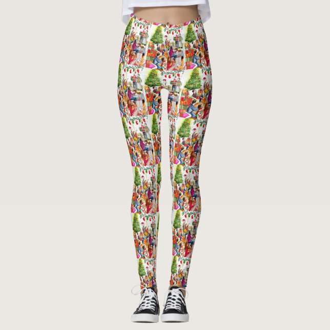 Weihnachtsfeiertag Leggings (Vorderseite)