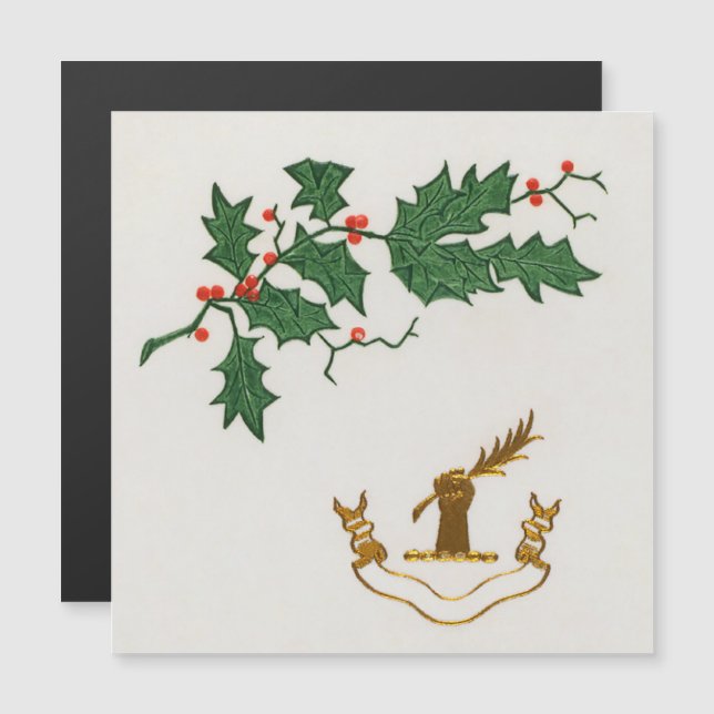 Weihnachtsfeiertag Magnetkarte (Vorne/Hinten)