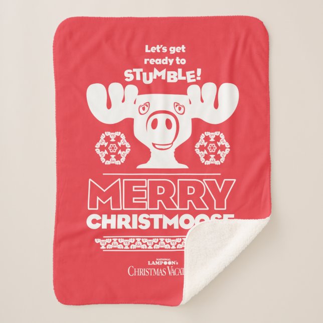 Weihnachtsfeiertag | Merry Christmoose Sherpadecke (Vorderseite)