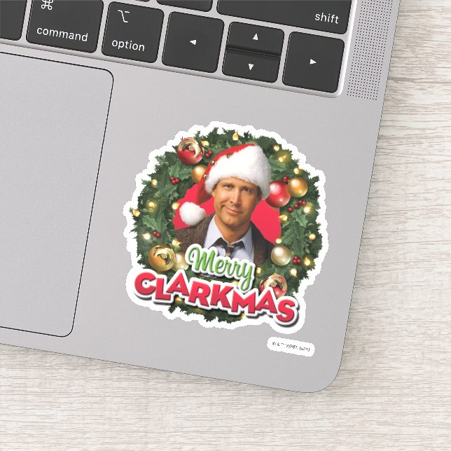 Weihnachtsfeiertag | Merry Clarkmas Aufkleber (Detail)