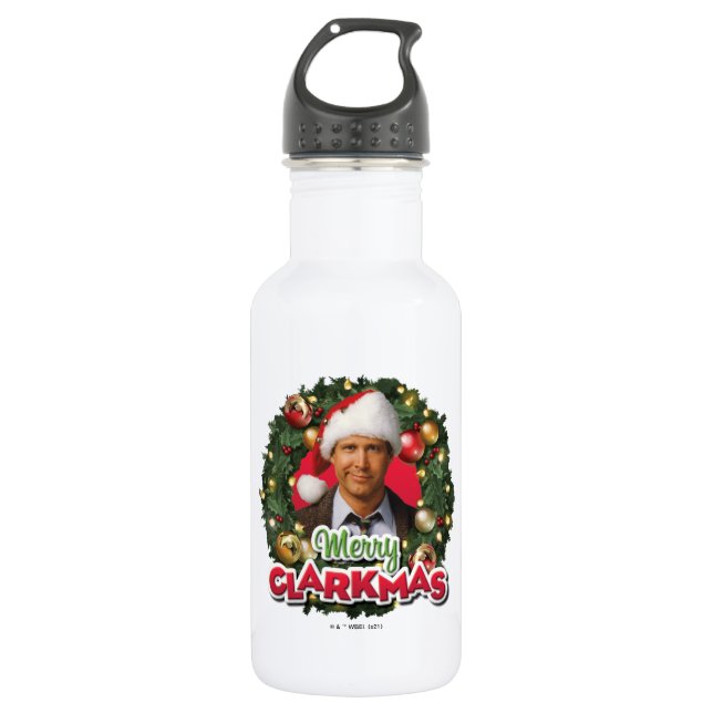 Weihnachtsfeiertag | Merry Clarkmas Edelstahlflasche (Vorderseite)