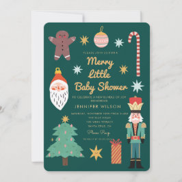 Weihnachtsfeiertag Merry Little Baby Dusche Einladung